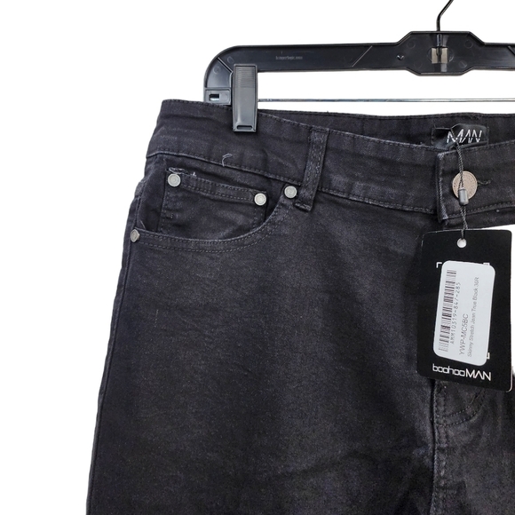 Boohoo Men's True Black Skinny Stretch Jean - 36R - Picture 3 of 9